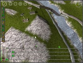 Kiedy zabudowania na lewo od drogi , przed pociągiem są oczyszczone możesz tam ruszyć resztą oddziału przemieszczając się przesmykiem pomiędzy oboma wzgórzami (wskazuje go kursor na stosownym obrazku) - Misja 4