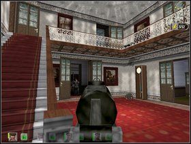 Kiedy skończysz oczyszczanie parteru skieruj się do hallu i wejdź schodami na piętro - Misja 2