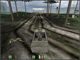 Potem wracaj do transportera i ruszaj drogą przez las - Misja 5