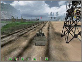 Teraz możesz podjechać transporterem, który został z tyłu w X2 i ostrzelać niemiecki obóz w oddali - Misja 5