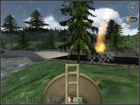 Zamiast tego przełącz się ponownie na komandosa, który przedostał się tajnym przejściem przez góry, zszedł na dół do wioski i przy niej skręcił w prawo - Misja 5