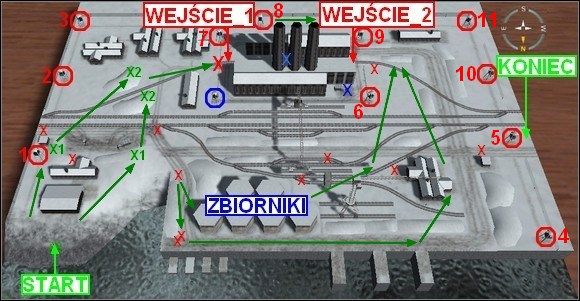 Do tej misji uzbrój się w rkm, snajperkę (obydwa karabiny można ostatecznie dać jednemu człowiekowi) i pistolety maszynowe - Misja 1