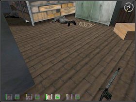 W jednym z baraków na podłodze leży karabin maszynowy MG34, który możesz zabrać ze sobą jeśli uznasz, że się może jeszcze przydać (pilnuje go dwóch Adolfów) - Misja 2