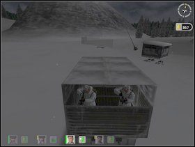 Zapakuj cały zespół do jednej z ciężarówek, odpal maszynę i jedź w stronę bramy , do miejsca oznaczonego koniec na mojej mapie - Misja 2