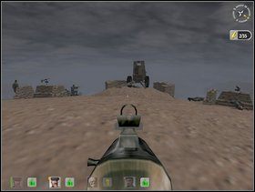 Idź w górę, ulicą w stronę wzgórza (zielona strzałka na mojej mapce) - Misja 1