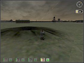 Jeśli chodzi o sposób w jaki Twój strzelec wyborowy weliminuje Niemców na wieży kontrolnej to powinieneś przemieszczać się w stronę wieży ostrożnie, najlepiej czołgając się albo padając na ziemię kiedy zobaczysz, że w Twoją stronę lecą z tego budynku pociski - Misja 2