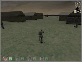 Nie idź więc tam nieprzygotowany - zatrzymaj naukowca w bezpiecznym miejscu (schowaj go za baraki wcześniej) i ustaw ludzi tak aby mogli ostrzelać baraki, z których wybiegną Fryce - Misja 2