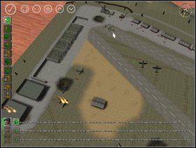 Zacznie kołować na pas startowy do miejsca oznaczonego koniec na mojej mapce i wskazanego białym kursorem na tym obrazku - Misja 1 