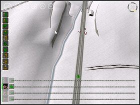 Na skrzyżowaniu X2 zatrzymaj samochód i ostrzelaj najpierw stanowisko niemieckiego ckmu na wzniesieniu po lewej (wskazuje je kursor na obrazku) - Misja 2