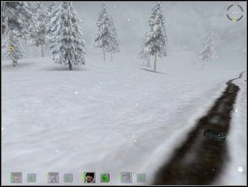 Wracaj do jeepa i ruszaj leśną drogą tak jak wskazuje zielona strzałka - najpierw na północny zachód a potem skręć na południowy zachód i jedź do miejsca X4 - Misja 2