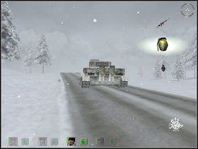 Możesz też spokojnie zatrzymać samochód, wysiąść i (nie marnując rakiet) obrzucić czołg_3 od tyłu granatami aby go zniszczyć - Misja 2