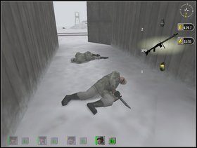 Jeśli nie masz żadnego karabinu maszynowego lub wydaje Ci się, że przydałby Ci się jeszcze jeden możesz zabrać go poległym (w miejscu oznaczonym MG34 na mojej mapie) Niemiaszkom - Misja 3