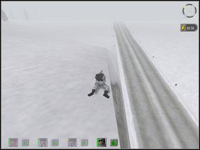 Zauważ, że z tego wzniesienia (X1 ) masz dobry podgląd na drogę, którą nadjedzie drugi niemiecki czołg (Tygrys) i skład materiałów na prawo (koło tego ostatniego wcześniej będzie biec niemiecka piechota) - Misja 3