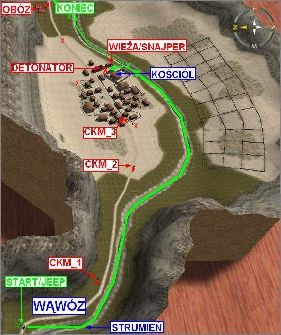 Twoim zadaniem jest uratowanie wieśniaków z pobliskiej wsi zapędzonych przez komunistycznych partyzantów do kościoła - Misja 1