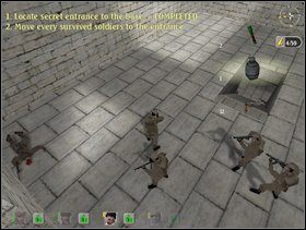 Teraz zachowaj szczególną ostrożność - tuż przy tajemnym wejściu w ruinach , w kącie ukrywa się jeszcze jeden partyzant a drugi komuch ukrył się w samym wejściu , pod schodkami po prawej - Misja 3