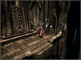 Tam gdzie były kiedyś schody jest niewidzialna podłoga więc wejdź do góry - [Solucja] Misja #5 - Devil May Cry 3: Dantes Awakening - poradnik do gry