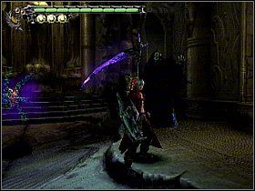 W następnej komnacie musisz najpierw dostać się na balkony na drugim piętrze (w jednym miejscu przerwana jest balustrada) - [Solucja] Misja #11 - Devil May Cry 3: Dantes Awakening - poradnik do gry