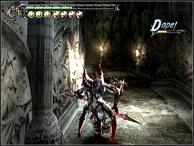 Za nim wejdziesz po schodach zbierz czerwone kule na górze korytarza z pochodniami - [Solucja] Misja #17 - Devil May Cry 3: Dantes Awakening - poradnik do gry