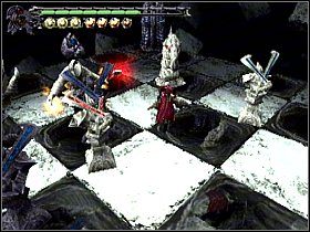 Na początku biegnij cały czas prosto, nie martw się, że przed Tobą jest przepaść kiedy się zbliżysz do krawędzi podlecą kamienie, które powoli ułożą most - [Solucja] Misja #18 - Devil May Cry 3: Dantes Awakening - poradnik do gry