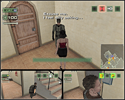 Teraz jako Cat zagadaj strażnika krążącego po korytarzu - Misja 9 Fosters Villa - The house cd. | Opis przejścia The Plan - The Plan - poradnik do gry