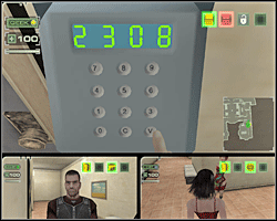 Teraz jako Geek, gdy strażnik nie będzie patrzył, wróć do Boomera i wklep kombinację otwierającą stalowe drzwi - Misja 9 Fosters Villa - The house cd. | Opis przejścia The Plan - The Plan - poradnik do gry