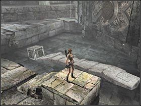 Teraz pozostaje ci już tylko wskoczyć na drugi koniec huśtawki, tak aby katapultować skrzynię (#1) - Bolivia - Tiwanaku (6) | Etap 1 | Tomb Raider Legenda - Tomb Raider: Legenda - poradnik do gry