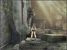 Lara już teraz może zacząć wykonywać kolejne obroty - Ghana - Pursuing James Rutland (2) | Etap 4 | Tomb Raider Legenda - Tomb Raider: Legenda - poradnik do gry