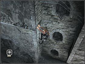 Śmiało możesz zeskoczyć już na dół (#1), gdyż znajdujesz się w dolnej części komnaty - England - King Arthurs Tomb (3) | Etap 6 | Tomb Raider Legenda - Tomb Raider: Legenda - poradnik do gry