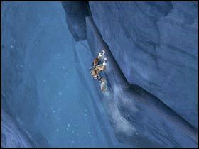 Dotarcie do końcowej części tej ściany nie powinno ci sprawić większych problemów (#1) - Etap 7 Nepal - The Ghalali Key (2) | Sekrety | Tomb Raider Legenda - Tomb Raider: Legenda - poradnik do gry