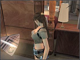 Zanim skorzystasz z ominiętych wcześniej drzwi skieruj się na przeciwległy balkonik - Croft Manor (3) | Bonus | Tomb Raider Legenda - Tomb Raider: Legenda - poradnik do gry