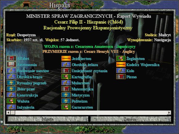 Cywilizacja Hiszpanów nie ma juz przed nami tajemnic. - Dyplomacja | Sid Meiers Civilization II - Sid Meiers Civilization II - poradnik do gry
