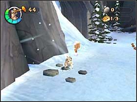 Nieopodal, przy drugim drogowskazie, obok szczeliny zauważysz drugi orzech włoski (2/3) - WATERPARK 02 | Epoka Lodowcowa 2 Odwilż - Epoka Lodowcowa 2: Odwilż - poradnik do gry