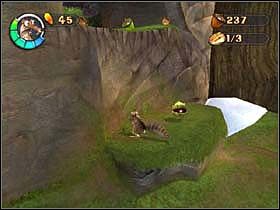 Przepłyń dalej - tutaj uważaj nie tylko na atakującego Cię bobra, ale także na małpę rzucającą gałęziami - FOREST 01 - Epoka Lodowcowa 2: Odwilż - poradnik do gry