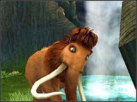 Penetrując ten obszar, spotkasz mamucicę o imieniu Ellie - porozmawiaj z nią - FOREST 03 - Epoka Lodowcowa 2: Odwilż - poradnik do gry