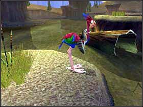 Podejdź do ptaka, ogłusz go i dosiądź (wciskając klawisz Akcji) - MUD BOG 05 - Epoka Lodowcowa 2: Odwilż - poradnik do gry