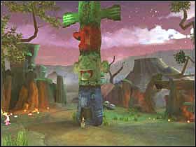 A zatem podnieś niebieską ofiarę i wrzuć ją w paszczę totemu - SLOTH VILLAGE 02 - Epoka Lodowcowa 2: Odwilż - poradnik do gry