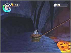 Przy jednym z pali zauważysz przejście do czwartej, ostatniej liny - SLOTH VILLAGE 05 (cz.2) - Epoka Lodowcowa 2: Odwilż - poradnik do gry