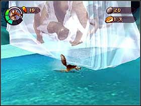 Wypłyniesz w miejscu, w którym zauważysz mamuta uwięzionego w bryle lodu - GLACIER 03 (cz.1) - Epoka Lodowcowa 2: Odwilż - poradnik do gry