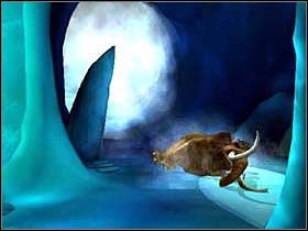 Skocz na lód i użyj swojego ciężkiego stąpnięcia (stomp move - Skok, Skok + Atak) - GLACIER 03 (cz.2) - Epoka Lodowcowa 2: Odwilż - poradnik do gry