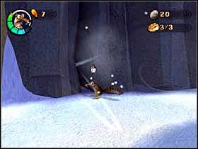 Następnie przeciśnij się przez szczelinę (nut door), prowadzącą do kolejnego etapu - GLACIER 03 (cz.2) - Epoka Lodowcowa 2: Odwilż - poradnik do gry