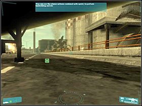 Docelowo powinieneś dotrzeć do niewielkiej platformy, dzięki której będziesz mógł zejść na dół (#1) - Poradnik do gry - [Misja 01] Contact - cz.1 - Tom Clancys Ghost Recon: Advanced Warfighter - poradnik do gry