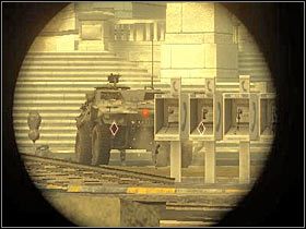 Po chwili na mapie pojawi się pierwszy (tak, będzie ich więcej - [Misja 03] VIP 2 is down - cz.6 | Tom Clancys Ghost Recon Advanced Warfighter - Tom Clancys Ghost Recon: Advanced Warfighter - poradnik do gry