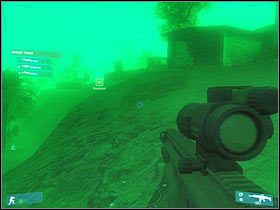 Spróbuj zbliżyć się do blokady na odległość około 60-70 metrów (#1) - [Misja 04] Strong point - cz.6 | Tom Clancys Ghost Recon Advanced Warfighter - Tom Clancys Ghost Recon: Advanced Warfighter - poradnik do gry