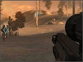 Tradycyjnie już proponowałbym zacząć od prawej maszyny - [Misja 04] Strong point - cz.7 | Tom Clancys Ghost Recon Advanced Warfighter - Tom Clancys Ghost Recon: Advanced Warfighter - poradnik do gry