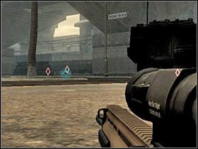 Zacznij przesuwać się w stronę okolicznych torów - [Misja 08] Guardrail IX - cz.2 | Tom Clancys Ghost Recon Advanced Warfighter - Tom Clancys Ghost Recon: Advanced Warfighter - poradnik do gry