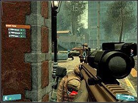 Od oznaczonej przez grę strefy powinno Cię już dzielić zaledwie kilkadziesiąt metrów - [Misja 11][FINAŁ] NORAD on the line - cz.3 - Tom Clancys Ghost Recon: Advanced Warfighter - poradnik do gry