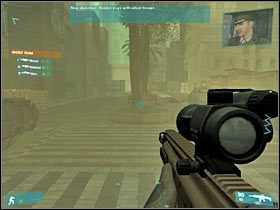 Za rogiem wpadniesz na co najmniej dwóch nowych przeciwników (#1) - [Misja 11][FINAŁ] NORAD on the line - cz.4 - Tom Clancys Ghost Recon: Advanced Warfighter - poradnik do gry