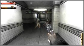 Po ponownym wejściu do głównego holu, dotrzesz do miejsca, gdzie jeden ze złoczyńców zabije drugiego, dzięki czemu sam będziesz mieć mniej pracy - Metro Station Platforms (1) | CHAPTER III | Condemned Criminal Origins - Condemned: Criminal Origins - poradnik do gry