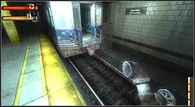 Zejdź na dół, przejdź niewielki odcinek drogi i zeskocz na tory [#9] obok otwartego tylnego wejścia do wagonu - Metro Station Platforms (2) | CHAPTER III | Condemned Criminal Origins - Condemned: Criminal Origins - poradnik do gry