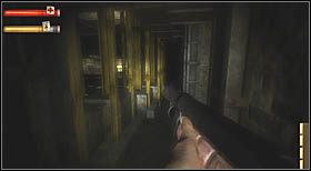 Niedaleko znajduje się większe pomieszczenie z żółtymi słupami pośrodku i drewnianą kładką pod sufitem [#2] [#3] - Grid 4 Subway Tunnels (1) | CHAPTER IV | Condemned Criminal Origins - Condemned: Criminal Origins - poradnik do gry